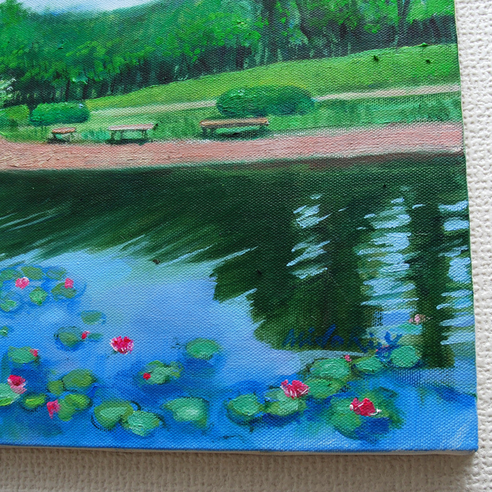 噴水と睡蓮(彩の森入間公園)